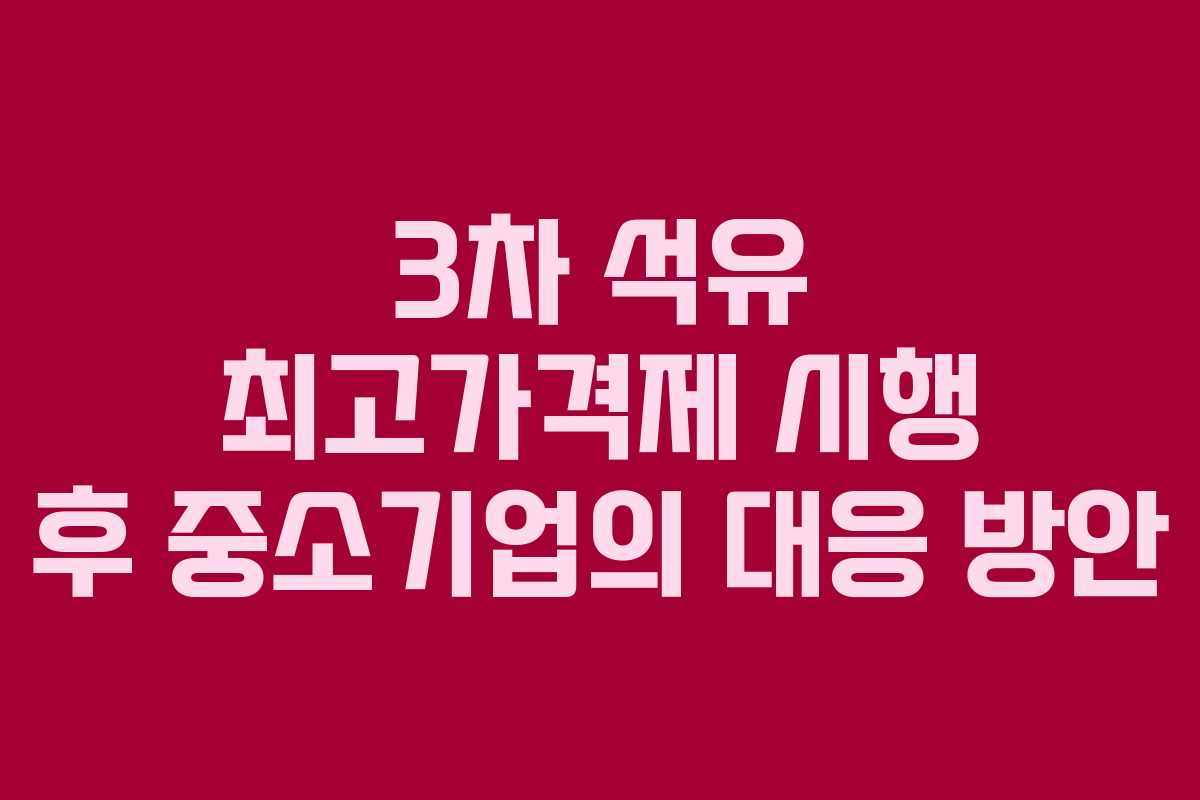 3차-석유-최고가격제-시행-후-중소기업의-대응-방안