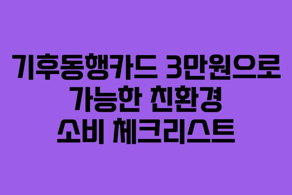 기후동행카드-3만원으로-가능한-친환경-소비-체크리스트