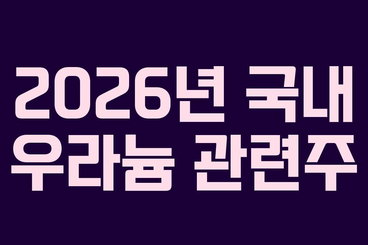 2026년-국내-우라늄-관련주