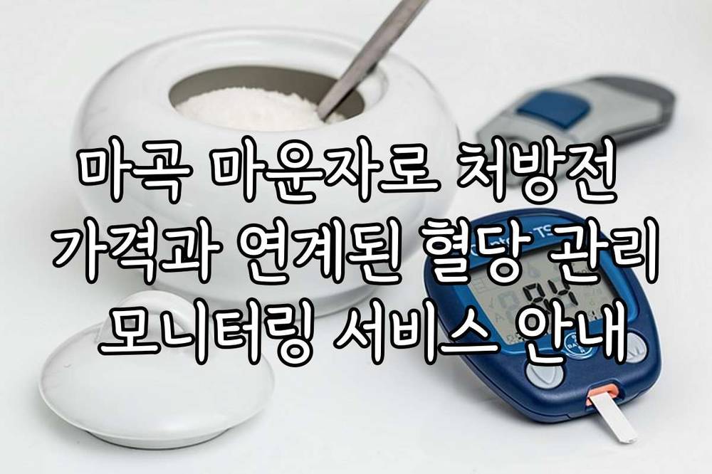 마곡 마운자로 처방전 가격과 연계된 혈당 관리 모니터링 서비스 안내