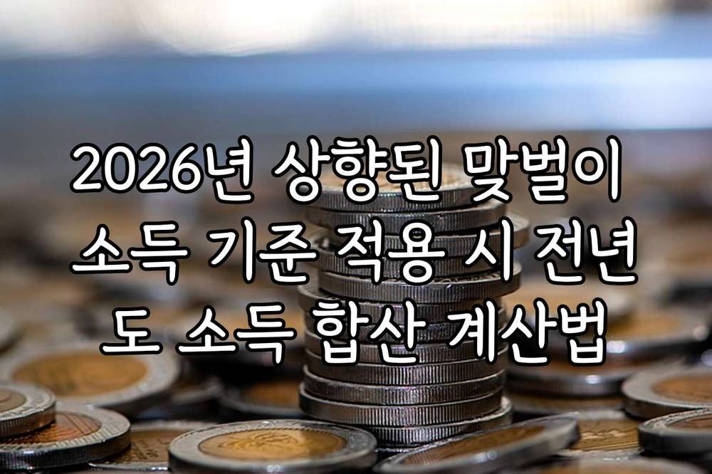 2026년 상향된 맞벌이 소득 기준 적용 시 전년도 소득 합산 계산법
