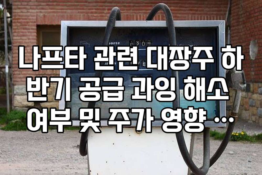 나프타 관련 대장주 하반기 공급 과잉 해소 여부 및 주가 영향 분석