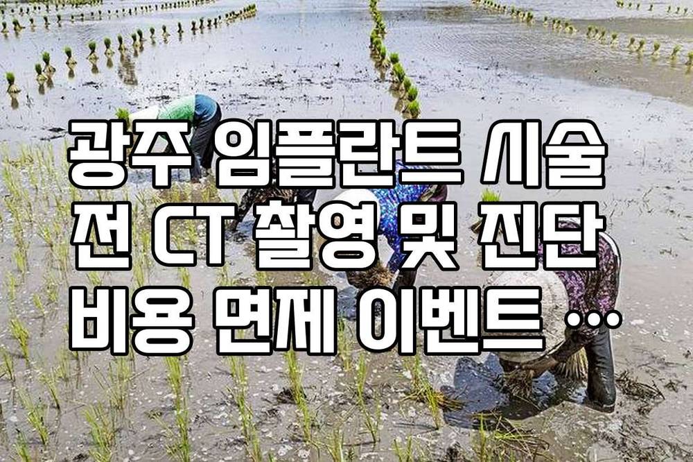 광주 임플란트 시술 전 CT 촬영 및 진단 비용 면제 이벤트 확인법
