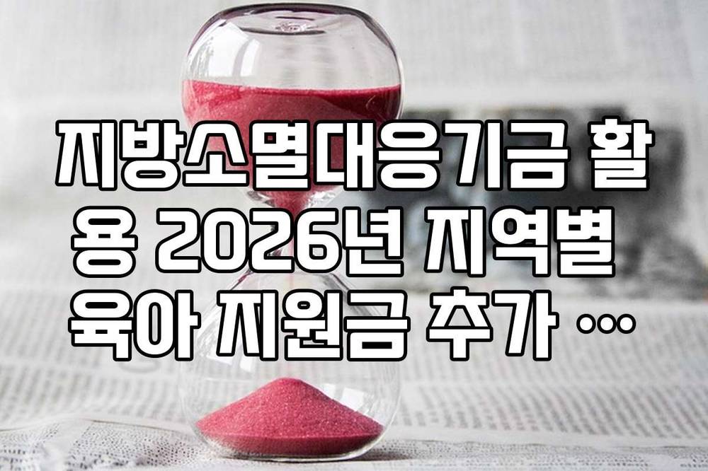지방소멸대응기금 활용 2026년 지역별 육아 지원금 추가 지급 현황