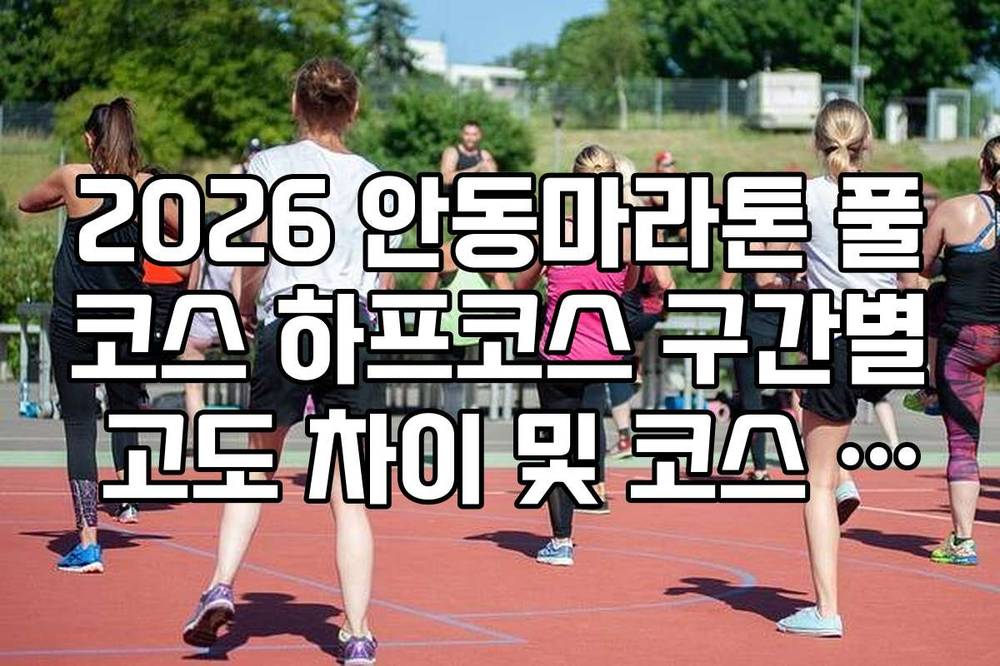 2026 안동마라톤 풀코스 하프코스 구간별 고도 차이 및 코스 맵 분석
