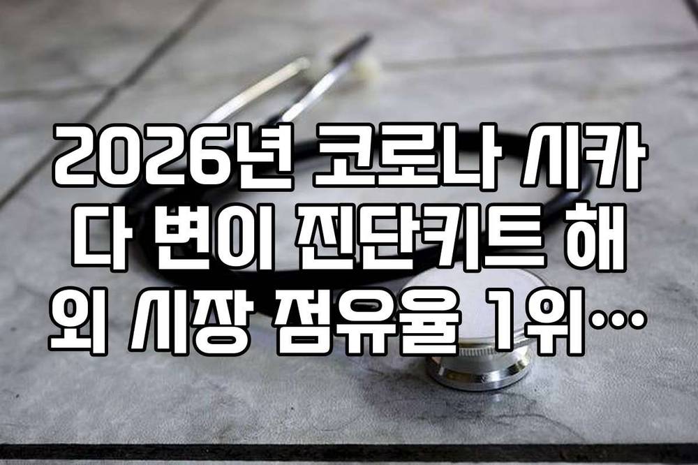 2026년 코로나 시카다 변이 진단키트 해외 시장 점유율 1위 기업 분석