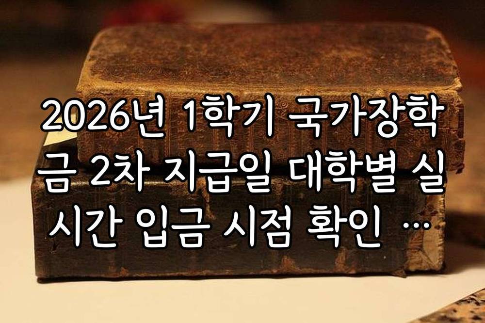 2026년 1학기 국가장학금 2차 지급일 대학별 실시간 입금 시점 확인 방법