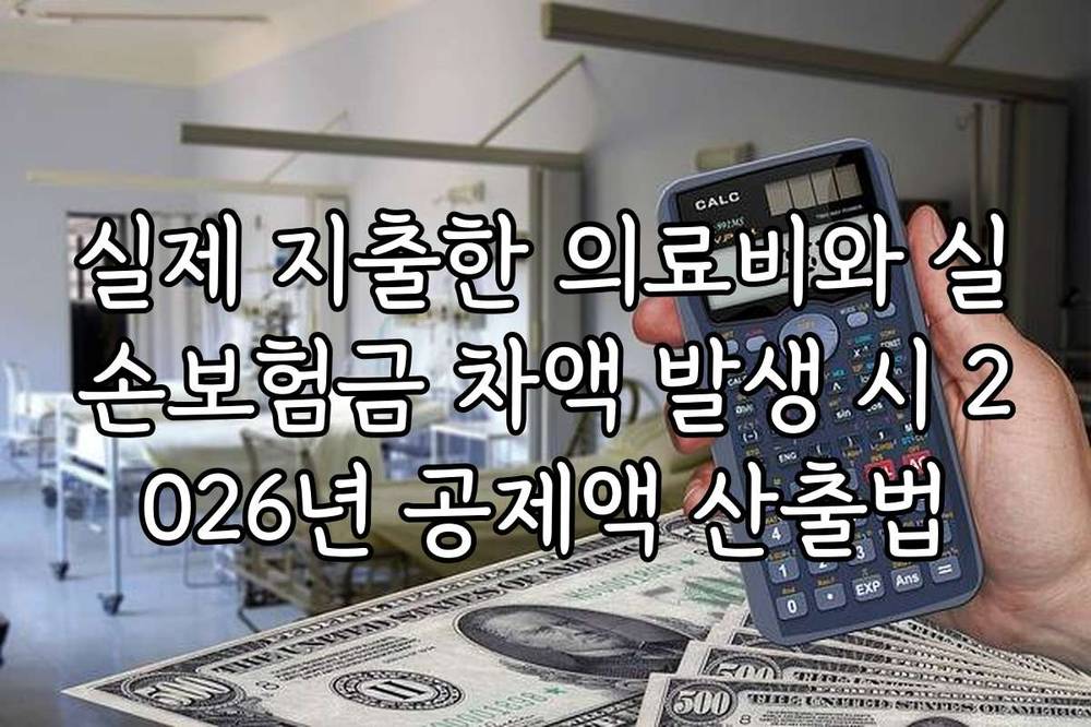 실제 지출한 의료비와 실손보험금 차액 발생 시 2026년 공제액 산출법