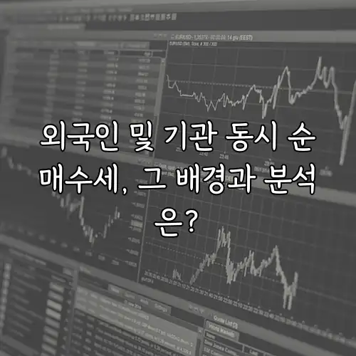 외국인 및 기관 동시 순매수세, 그 배경과 분석은?