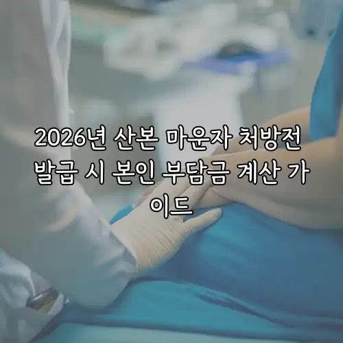 2026년 산본 마운자 처방전 발급 시 본인 부담금 계산 가이드