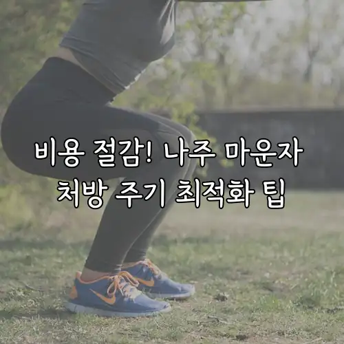 비용 절감! 나주 마운자 처방 주기 최적화 팁