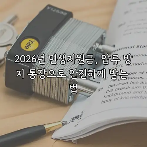 2026년 민생지원금, 압류 방지 통장으로 안전하게 받는 법