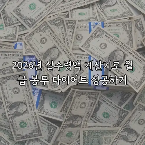2026년 실수령액 계산기로 월급 봉투 다이어트 성공하기
