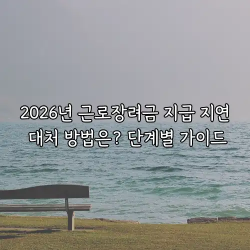 2026년 근로장려금 지급 지연 대처 방법은? 단계별 가이드