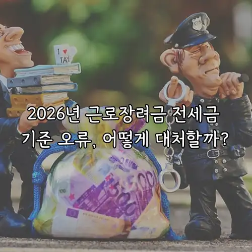 2026년 근로장려금 전세금 기준 오류, 어떻게 대처할까?