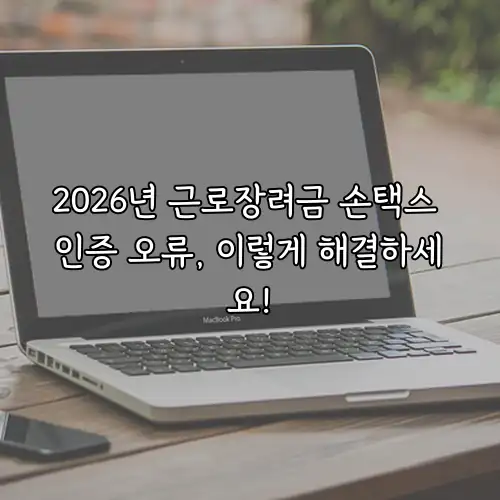 2026년 근로장려금 손택스 인증 오류, 이렇게 해결하세요!