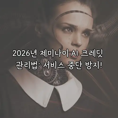 2026년 제미나이 AI 크레딧 관리법: 서비스 중단 방지!