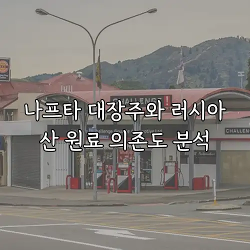 나프타 대장주와 러시아산 원료 의존도 분석