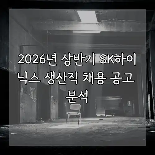 2026년 상반기 SK하이닉스 생산직 채용 공고 분석