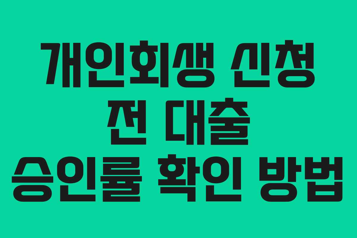 개인회생-신청-전-대출-승인률-확인-방법