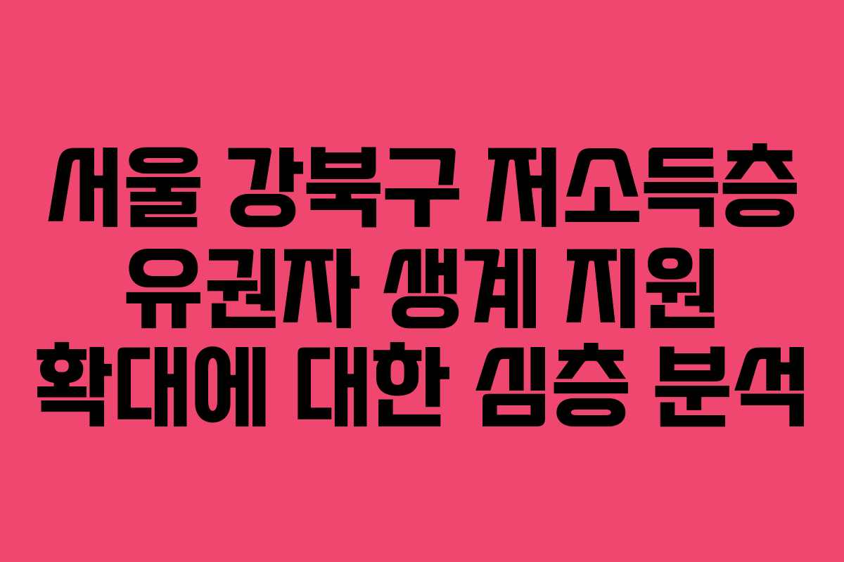 서울-강북구-저소득층-유권자-생계-지원-확대에-대한-심층-분석