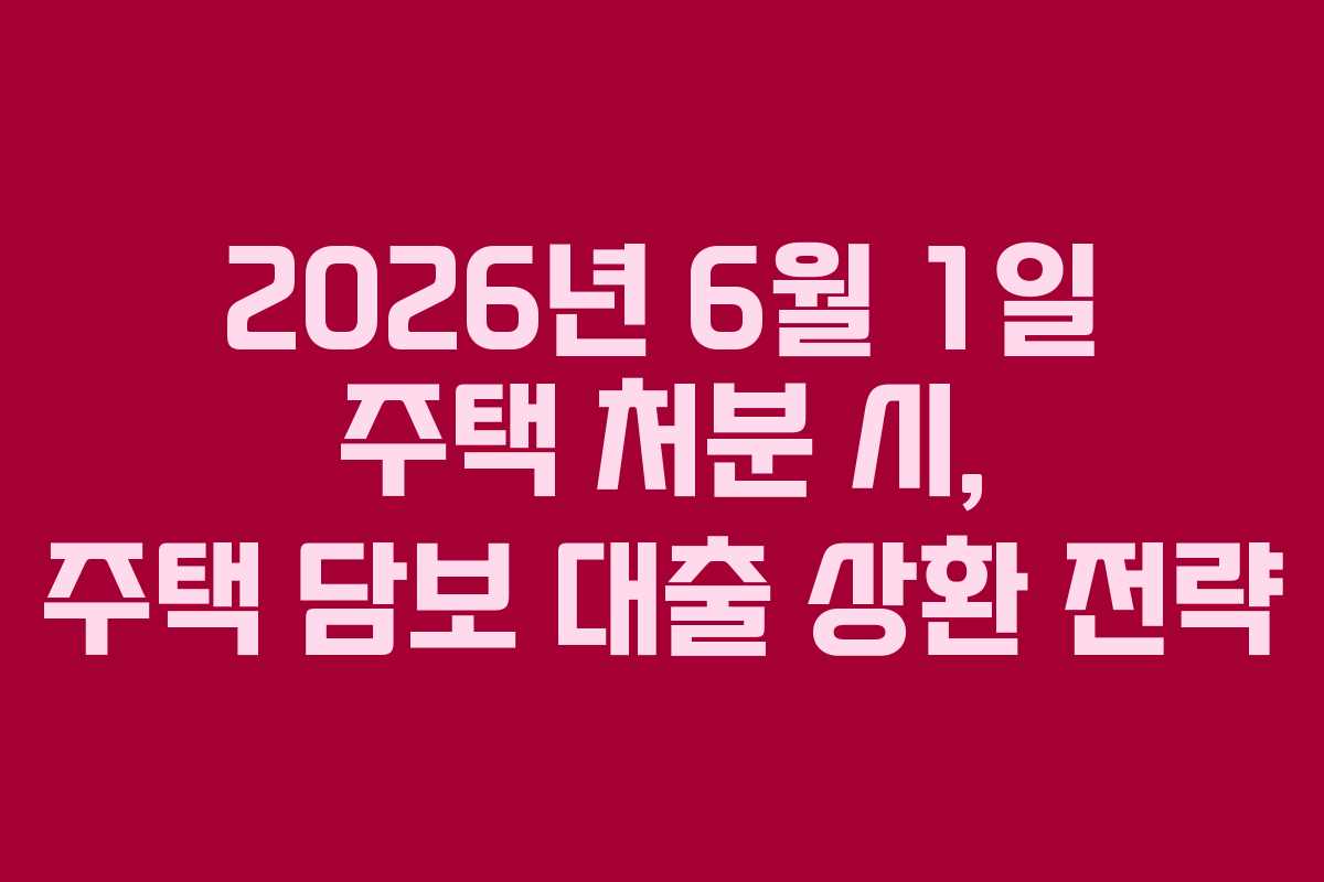 2026년-6월-1일-주택-처분-시,-주택-담보-대출-상환-전략