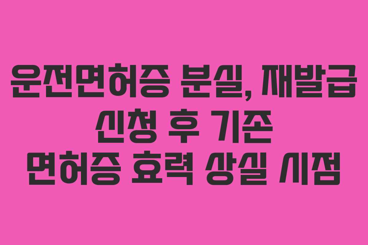 운전면허증-분실,-재발급-신청-후-기존-면허증-효력-상실-시점
